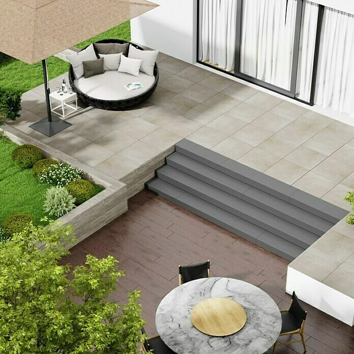 BAUHAUS Marazzi Terrassenfliese Esterno 20T Plaster Sand 60 X 60 X 2 Cm, Sand, Matt 3 BAUHAUS Marazzi Terrassenfliese Esterno 20T Plaster Sand 60 X 60 X 2 Cm, Sand, Matt – Bild 3