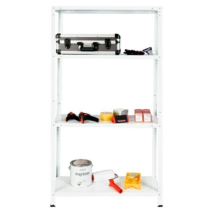 BAUHAUS Regalux Metallregal Höhe: 150 Cm, Traglast: 50 Kg/Boden 4 BAUHAUS Regalux Metallregal Höhe: 150 Cm, Traglast: 50 Kg/Boden – Bild 4