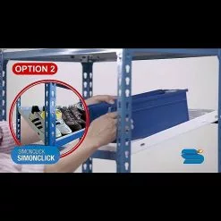 BAUHAUS Simonrack Simonclick Metallregal L X B X H: 30 X 90 X 250 Cm, Traglast: 180 Kg/Boden, Anzahl Böden: 6 Stk., Stecken, Anthrazit/Weiß -Angebote Fliesen Store 12 8593