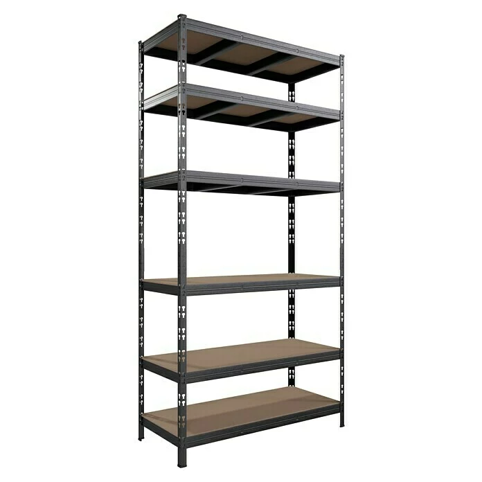 BAUHAUS Metall-Schwerlastregal B X T X H: 100 X 45 Cm X 200 Cm, Traglast: 250 Kg/Boden, Anzahl Böden: 6 Stk., Stecken, Anthrazit 1 BAUHAUS Metall-Schwerlastregal B X T X H: 100 X 45 Cm X 200 Cm, Traglast: 250 Kg/Boden, Anzahl Böden: 6 Stk., Stecken, Anthrazit