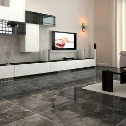 BAUHAUS Feinsteinzeugfliese Premium Marble 60 X 60 Cm, Anthrazit, Glänzend -Angebote Fliesen Store 12 886