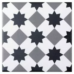 BAUHAUS Modern Style Feinsteinzeugfliese Mistral 15 X 15 Cm, Schwarz/Grau, Matt -Angebote Fliesen Store 12 961